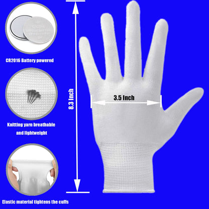 GLEDLOVES LED Gloves for Kids, Teens & Adults - Finger Light Gloves with 5 Colors/6 Modes - Perfect for 9-12 Year Old Boys & Girls - Ideal for Halloween & Christmas Parties