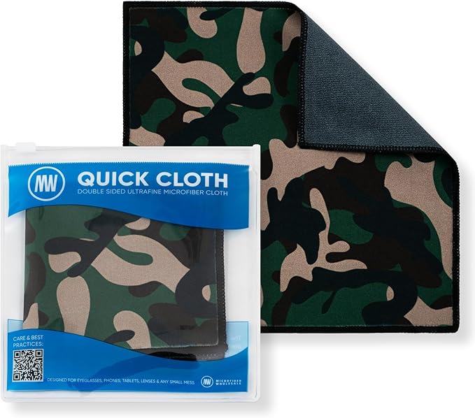Quick Cloth Microfiber Glasses Cleaning Cloths – 8x8, 1 Pack