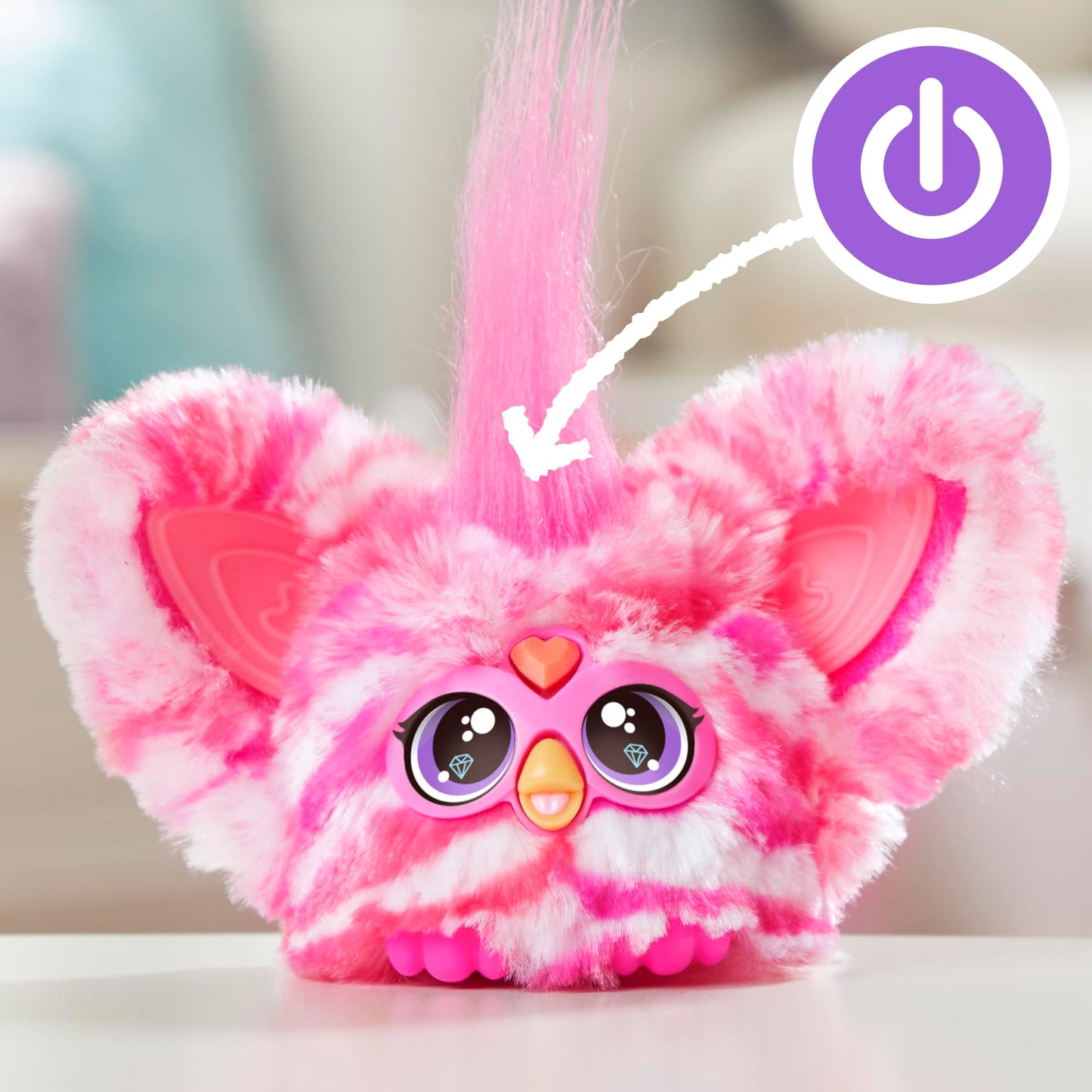 Furby Furblets - Series 3 Collectible - Bub-Lee Mini Electronic Plush Toy with Sounds for Kids, Interactive Talking Collectible, Soft to the Touch, Easter Gift, Pink