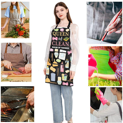 JXGZSO Housekeeper Apron Cleaning Apron with Pocket Housekeeper Gift Cleaning Janitor Custodian Gift for Cleaning Lovers (Tidiness apron)