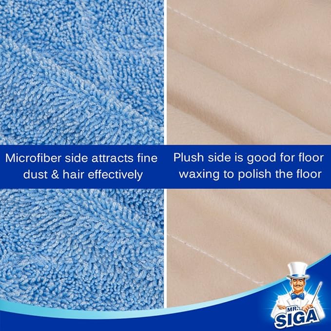 MR.SIGA Professional Microfiber Mop Refills, Size: 42cm X 23cm