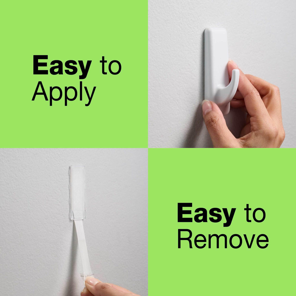FrogTape reMOVEables Damage Free Adhesive Wall Hook - Removable Large Utility Wall Hooks for Hanging - No Nails - Holds up to 5 lbs - 6 Reusable Hooks & 12 Adhesive Strips - White (Pack of 12)