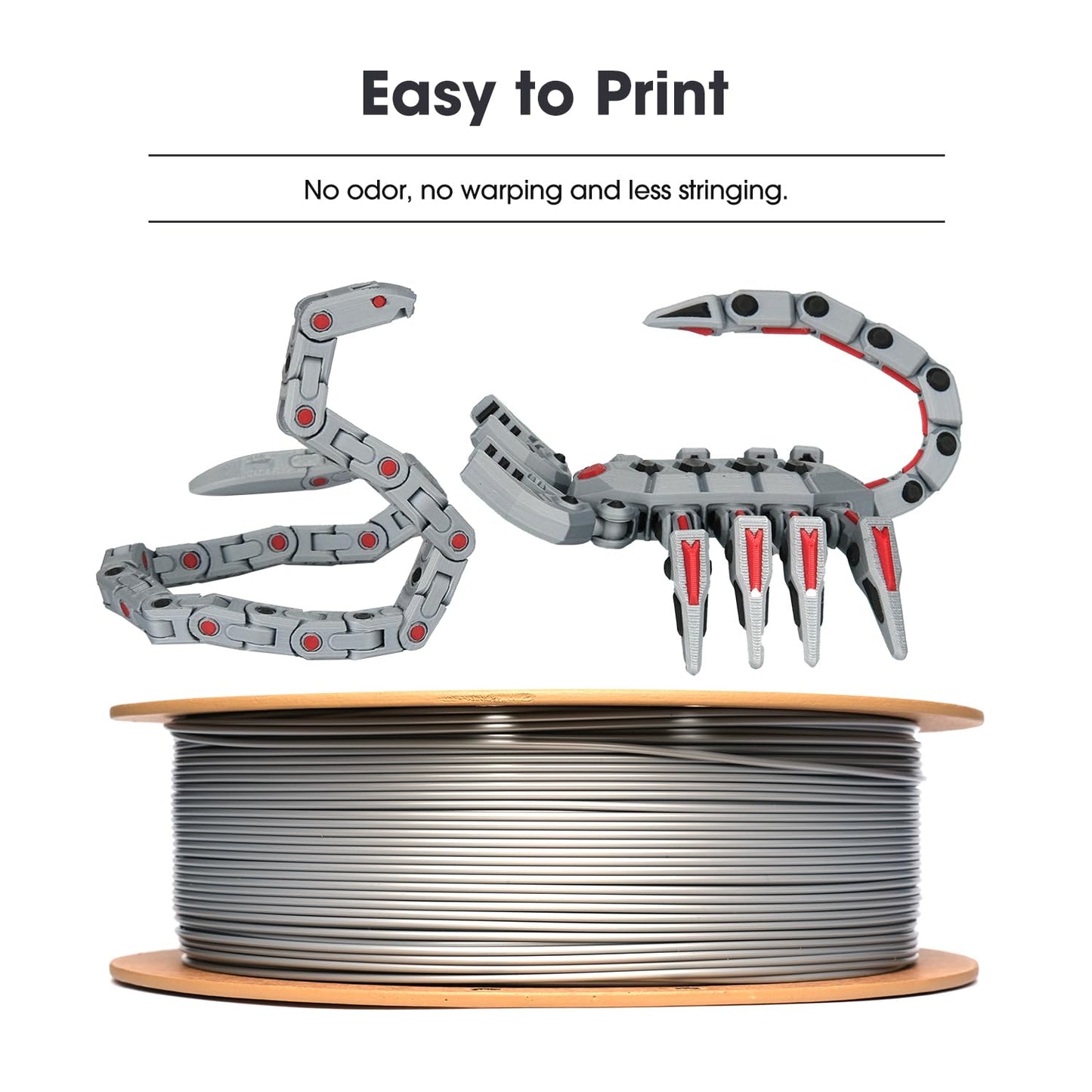 eSUN PLA Filament 1.75mm, PLA Basic Dimensional Accuracy +/- 0.05mm, 1KG Spool (2.2 LBS) Speedy Filament for 3D Printers,Black