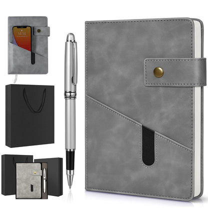 vfaejll A5 Lined Leather Journal Notebook,Hardcover Journal Set with Pen and Gift Box,100Pages 100gsm Thick Ruled Paper Daily Diary for Men Women School,Travel,Business,Work,Writing 5.9" X 8.4"