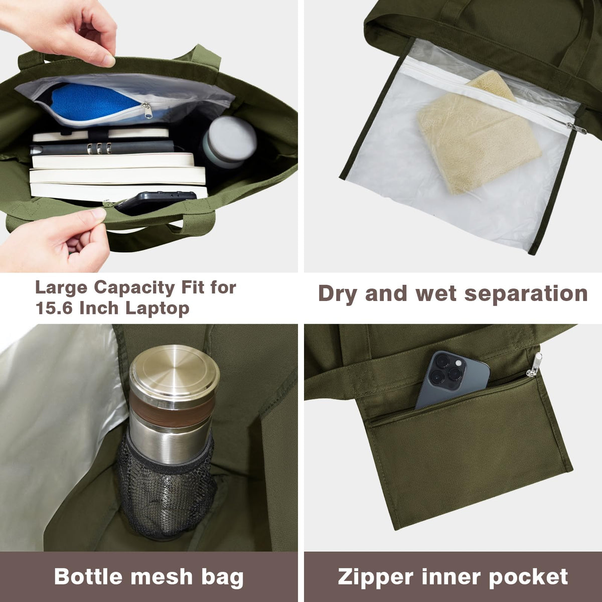 Cwokarb Yoga Mat Bag, Yoga Bags and Carriers Fits All Your Stuff, Yoga Tote Bag for Gym, Pilates, Workout, Beach, Travel and Office