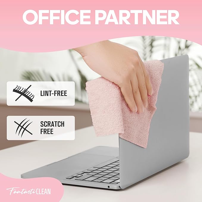 Fantasticlean Microfiber Cleaning Cloth Roll -60 Pack, Tear Away Paperless