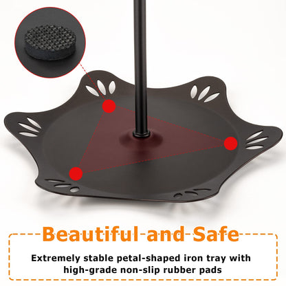 Coffee Mug Holder for Large Mugs, Mug Tree for Counter, Cup Holder for Countertop, Mug Rack with Tray, Metal Mug Tree with 6 Hooks, Coffee Counter Bar Accessory & Kitchen Home Organizer