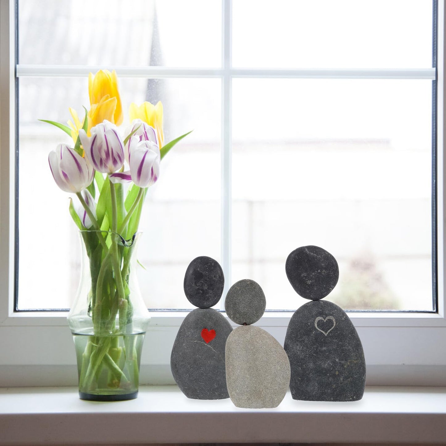 SHINYPASING Abstract Mineral Figurines Set of 3, Minimalist Household Shelf Decor Collectible Sculpture for Home Office Decoration