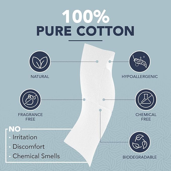 X-Large 100% Pure Cotton Face Towels – 50 Count Extra Large Disposable Wash