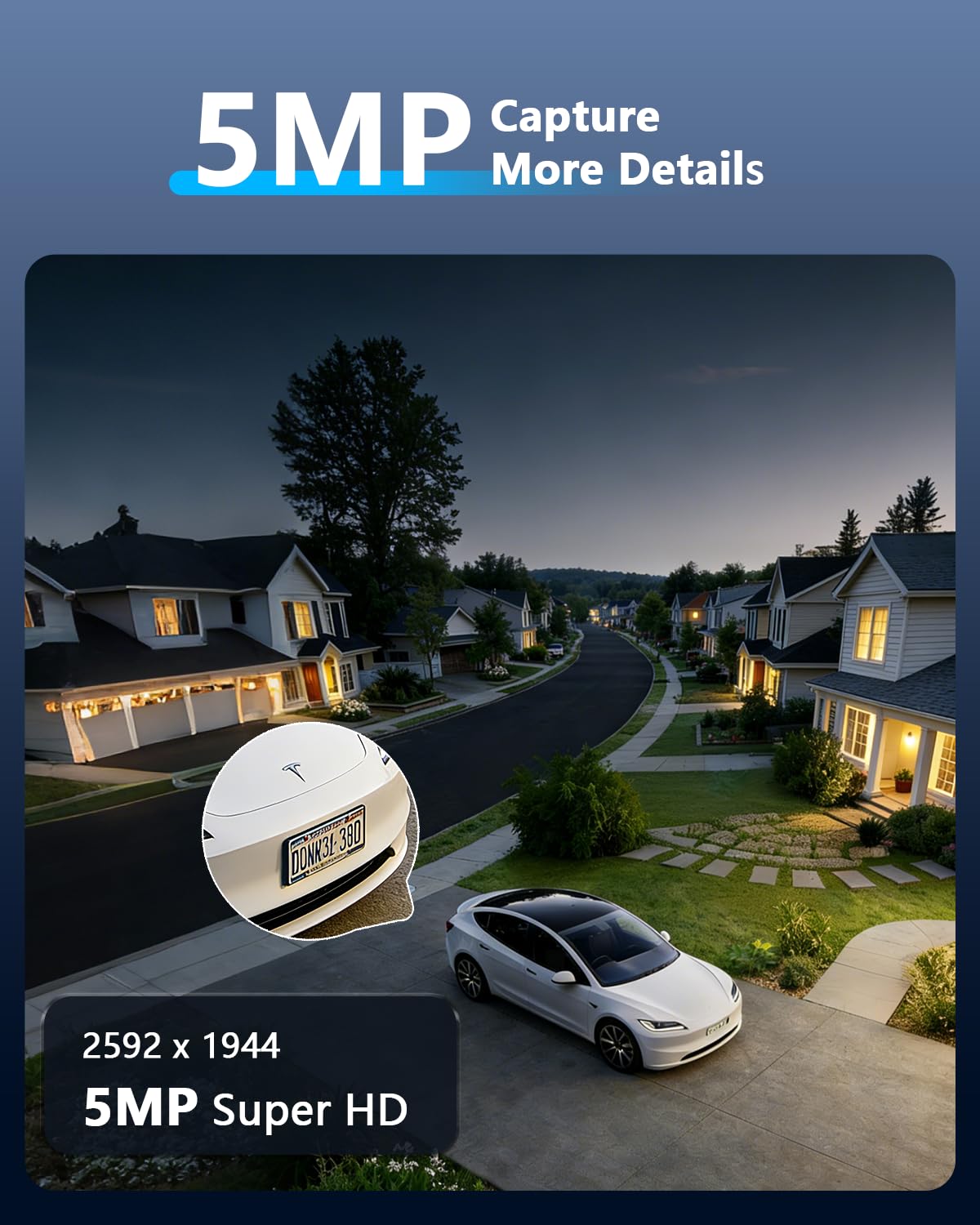 3K 5MP Wired CCTV Security Camera System with 122° Ultra Wide Angle, 4CH DVR with Monitor, 4X IP66 Indoor Outdoor Cameras, 65ft IR Night Vision, Free App, No Subscription Fee, Remote Access