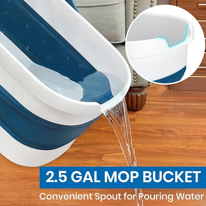 Collapsible Mop and Bucket Set