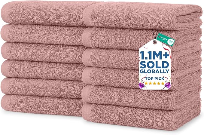 DAN RIVER 12 Pack Wash Cloths for Showering