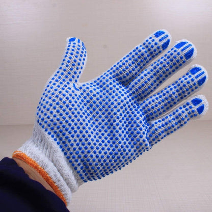 Fayear 12 Pairs White Cotton Protective Work Gloves for Factory Garden Working