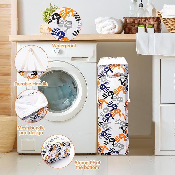 Odonata Slim Laundry Hamper Handles Collapsible Laundry Basket Thin Dirty