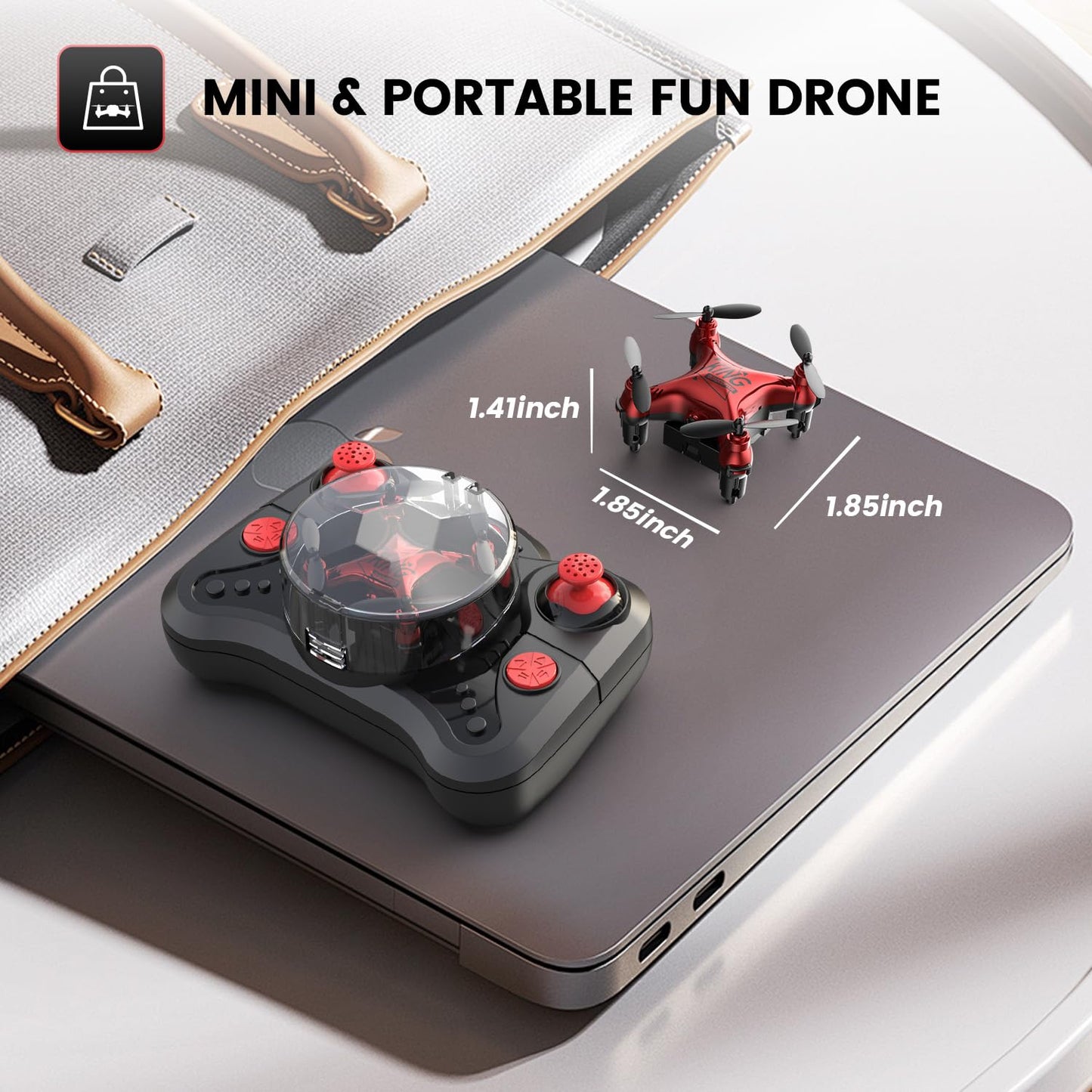 Holyton HT02 Mini Drone for Kids Beginners, Easy Pocket RC Quadcopter with Altitude Hold, 3D Flips, 3 Speed Modes, 3 Batteries, Headless Mode, Protection Guards and Emergency Stop, Gift for Boys Girls