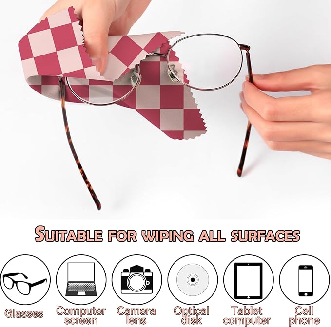 6 PCS Glasses Cleaning Cloth Eyeglass Cleaning Cloth Lens Eyeglasses Microfiber