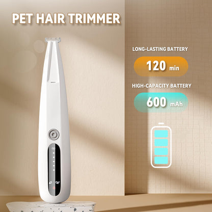 MOONEON 2026 New Pet Precision Trimmer, Dog Paw Trimmer with LED Light, Low Noise, IP68 Waterproof, Dual-Speed Motor, Suit for Trimming Paw, Ear, Face, Butt, Eyebrows, USB Rechageble