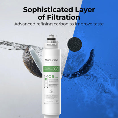 Waterdrop WD-G3-N3CB Filter, 1-Year Lifetime, Replacement for WD-G3-W Reverse Osmosis System (Package May Vary)