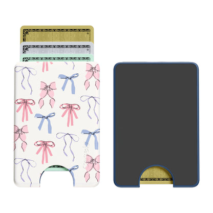 Casely MagWallet | Starfish Wishes | Coral Pink Shimmer | Slim Wallet Card Holder | Compatible with MagSafe | Soft-Touch Hard Silicone | Holds Up to 3 Cards