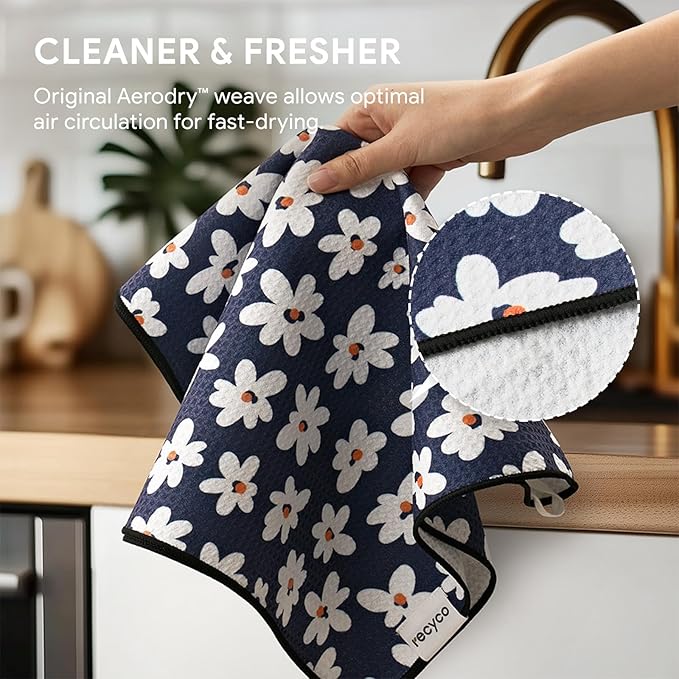 RECYCO Waffle Kitchen Towel Set of 2