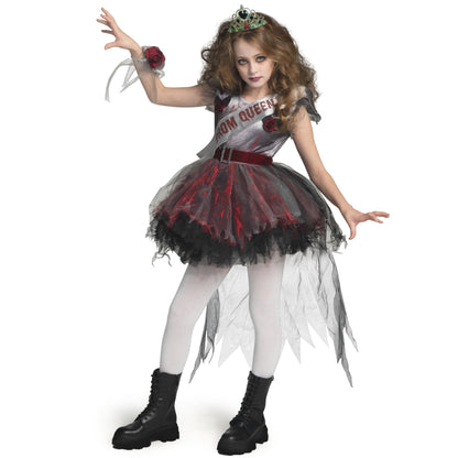 Spooktacular Creations Zombie Prom Queen Costume for Girls, Halloween Costumes for Kids, Zombie Princess Outfit for Girls
