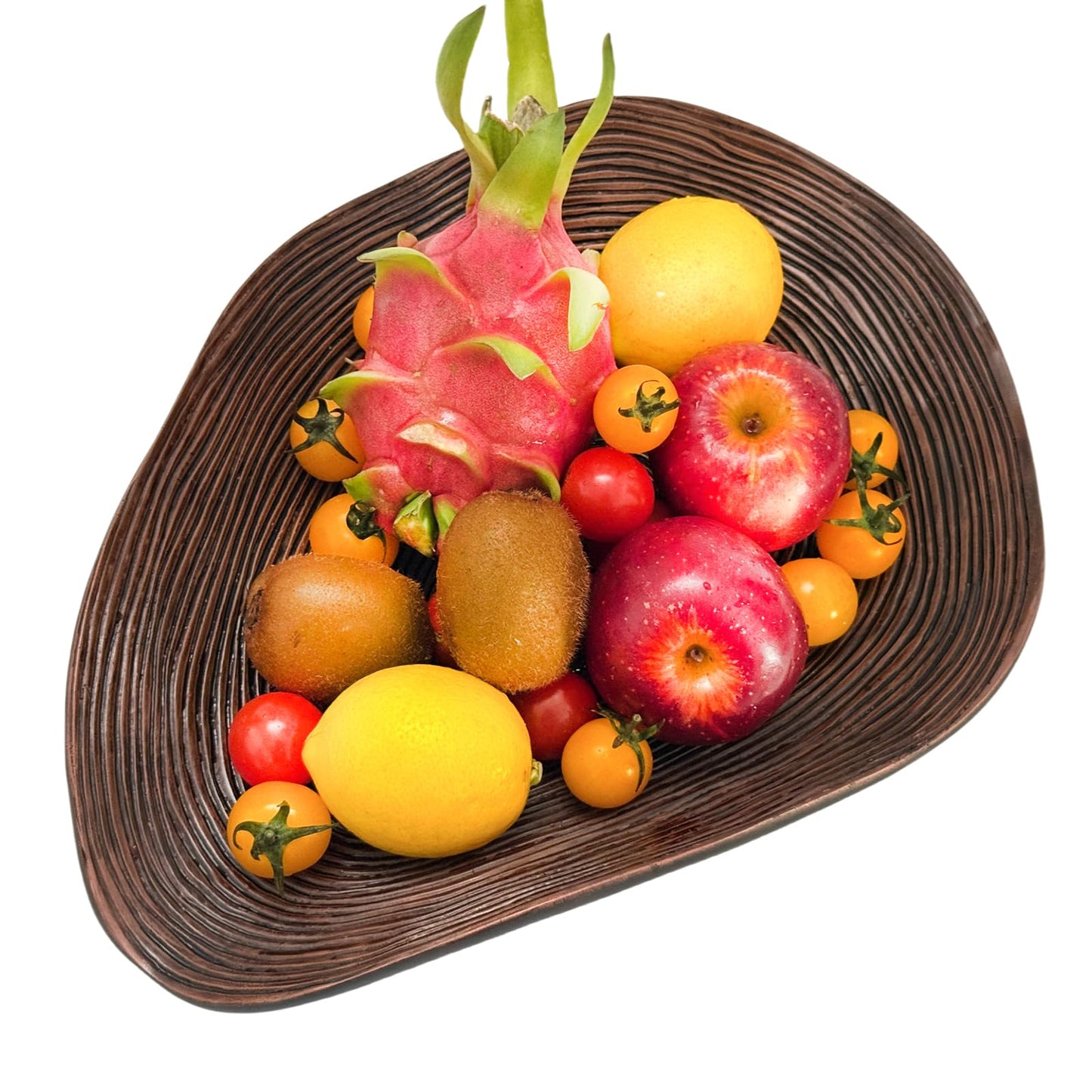 NETRCRHOM 15" Fruit Bowl for Kitchen Counter, Large Bohemian Decorative Bowls for Coffee Tables, Dining Room Home Decor, Farmhouse Centerpiece Serving Tray for Candy, Snacks