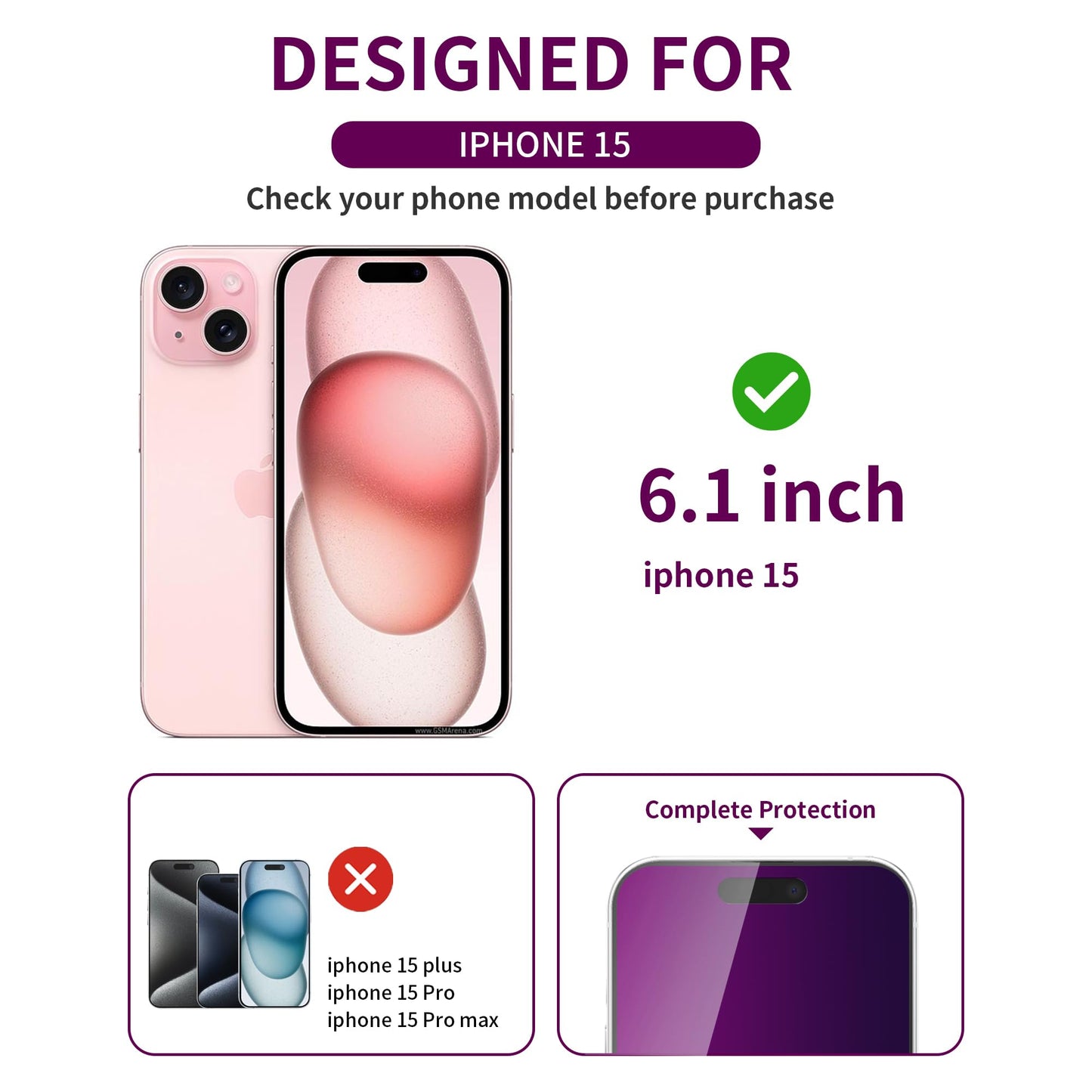 2 Pack Privacy Screen Protector for iPhone 16 Pro Max Tempered Glass 6.9inch Private Saver Anti-Spy Eye Protection Anti-Scratch Full Coverage