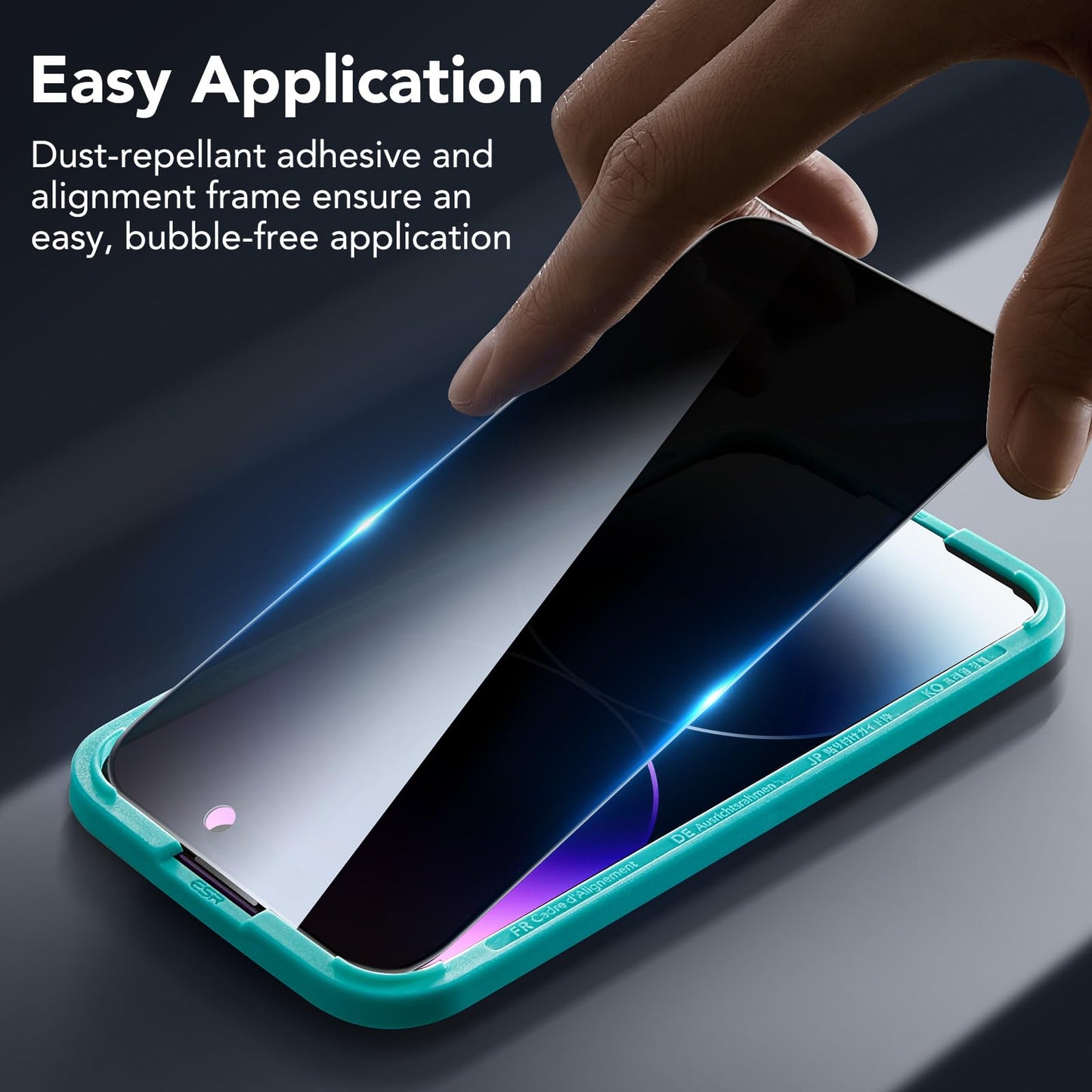 ESR 3 Pack for iPhone 15 Pro Max Screen Protector, [9H Hardness] [Military Grade Shatterproof] Full Coverage Tempered Glass Film with Easy Installation Tool, HD Clear, Scratch Resistant