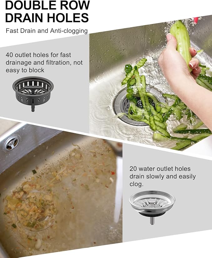 BOTEMY B9171 Bronze Kitchen Sink Drain Kit 3 1/2 Sink Strainer