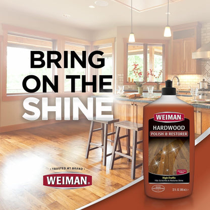 Weiman Hardwood Floor Cleaner and Polish - Restorer Combo - Wood Floor Cleaner - 2 Pack