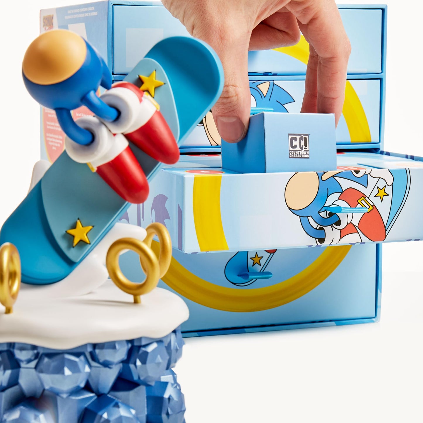 CC Countdown Characters 2024 Sonic the Hedgehog Collectible Figure - Official SEGA Merchandise - Buildable Advent Calendar Statue