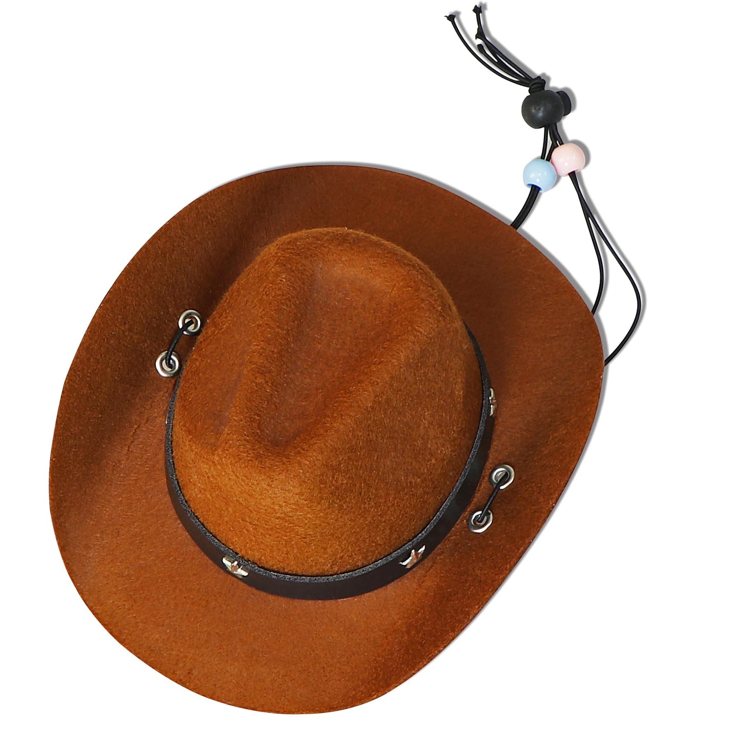 GOYOSWA Dog Halloween Costumes, Dog Cowboy Costume Halloween Pet Cowboy Hat Bandana Scarf for Small Medium Large Dogs Pets (Brown Hat & Red Bandana, Large)