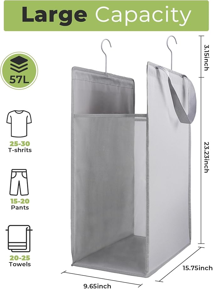 FENTEC Fentec Hanging Laundry Hamper, Hanging Laundry Basket, Slim Laundry