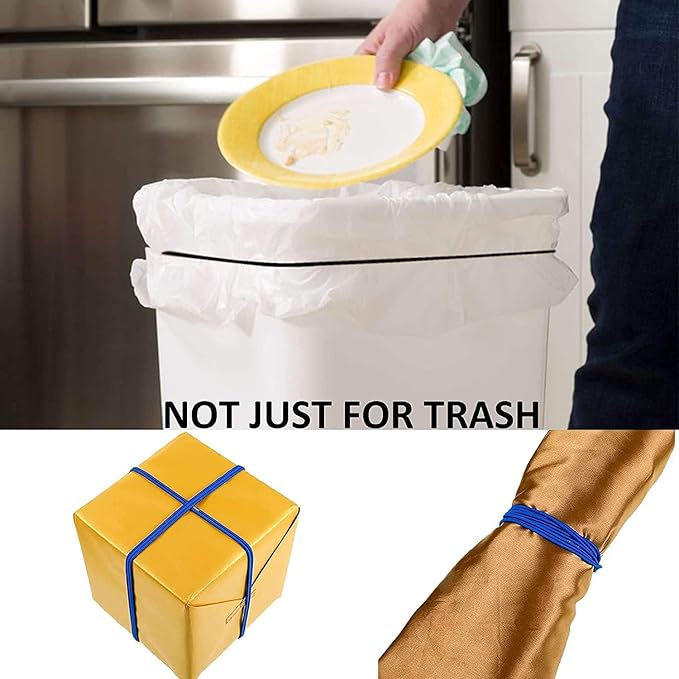 Garbage Can Rubber Bands, Trash Can Elastic Bands to Hold Garbage Bag in Place