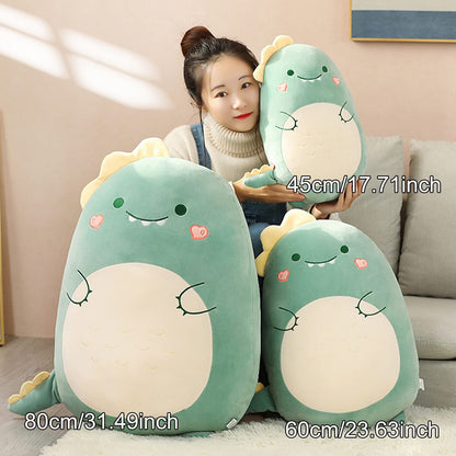 Kekeso Dinosaur Plush Hugging Pillow Cute Stuffed Animal Plush Toy Throw Pillow (Dinosaur, 45cm/17.71in)