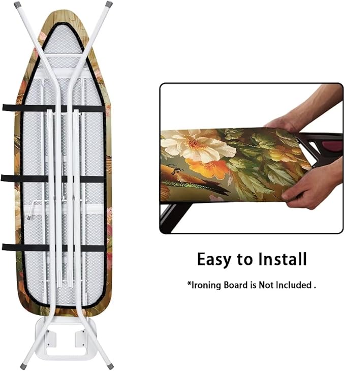 Hummingbird Floral Ironing Board Cover Heat Resistance and Resist Scorching