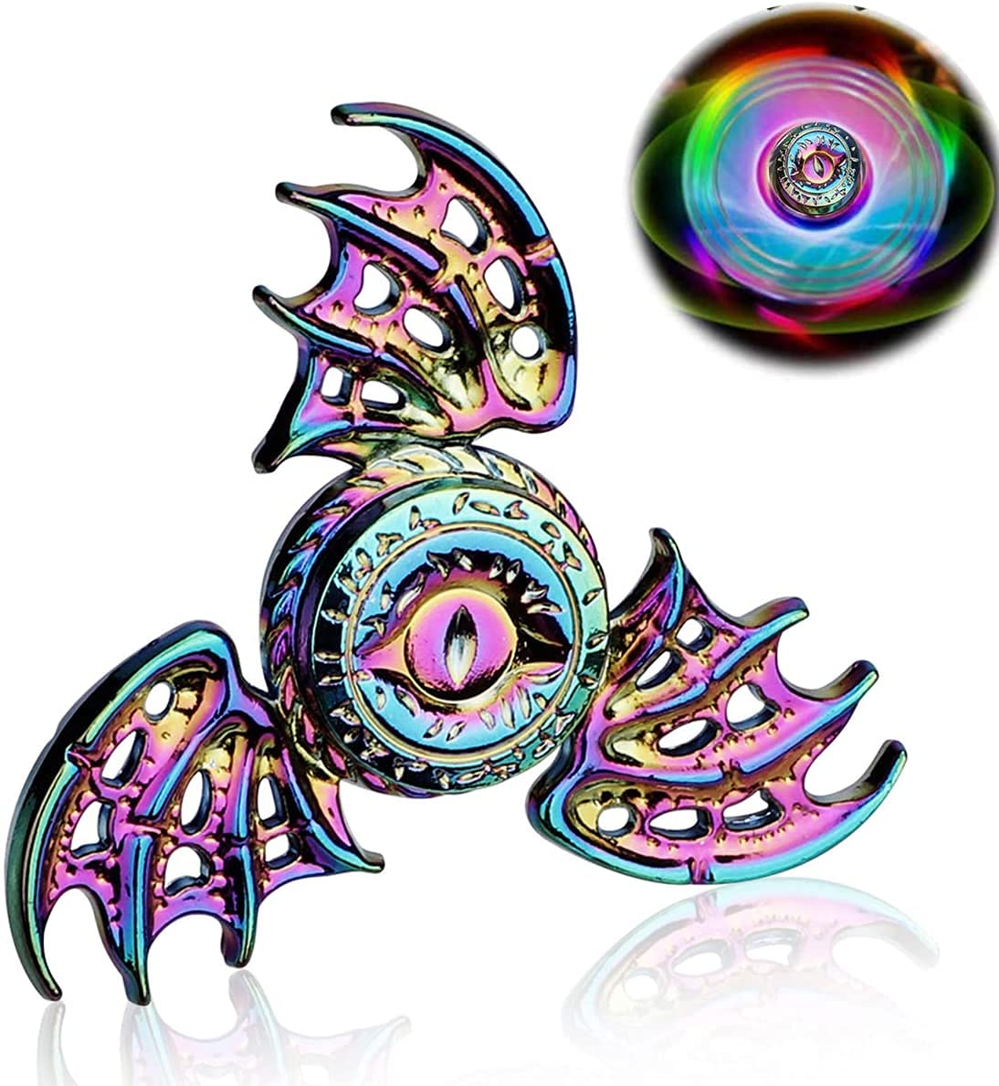 Phoenix Cool Fidget Hand Spinners Toy for Kids Adults, Dragon Finger Spinner Metal Focus Fingertip Gyro Stress Relief Hand Finger Spinner Desk Toy Christmas Birthday Gift (Rainbow)