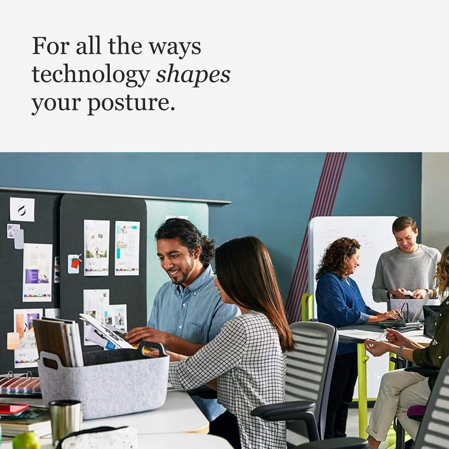 Steelcase Series 1 Office Chair - Ergonomic Work Chair with Wheels for Carpet - Helps Support Productivity - Weight-Activated Controls, Back & Arm Support - Easy Assembly - Blue Jay