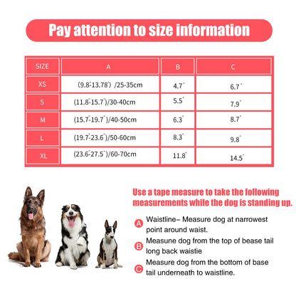 Medo 3 Packs Reusable Dog Nappies, Super Absorbent Washable Dog Diapers Puppy Sanitary Wraps Panties for Female Pet Incontinence and Long Travels 40-50 cm/15.7-19.7 (M), pink+blue+yellow