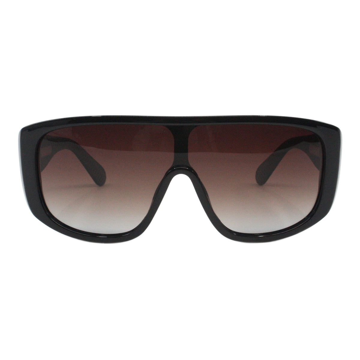 PASTL Women's Polarized Sunglasses Oversized Square Shield Style UV400 Black, Brown