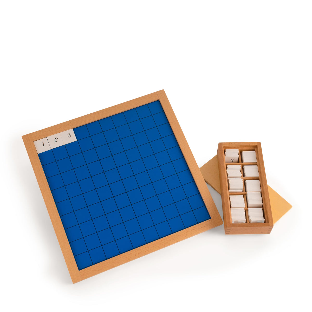 Premium Montessori Hundred Board Math Toy, 13.4″ Solid Beechwood Number Sequencing 1-100 for Kids Ages 4-8, Educational Teaching Aids & Homeschool Supplies, Durable Learning Gift (Hundred Board)