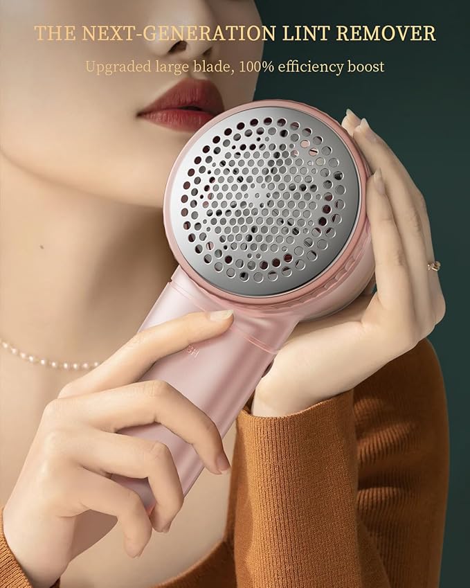 X-Large Fabric Shaver with Lint Brush, Rechargeable Lint Shaver with Digital