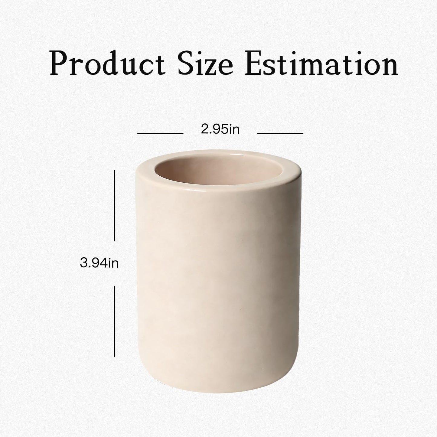 2 Pack Beige Diatomite Toothbrush Holder, Stone Toothbrush Holder for Bathroom, Fast-Drying Countertop Organizer for Electric Toothbrushes, Toothpaste & Cups