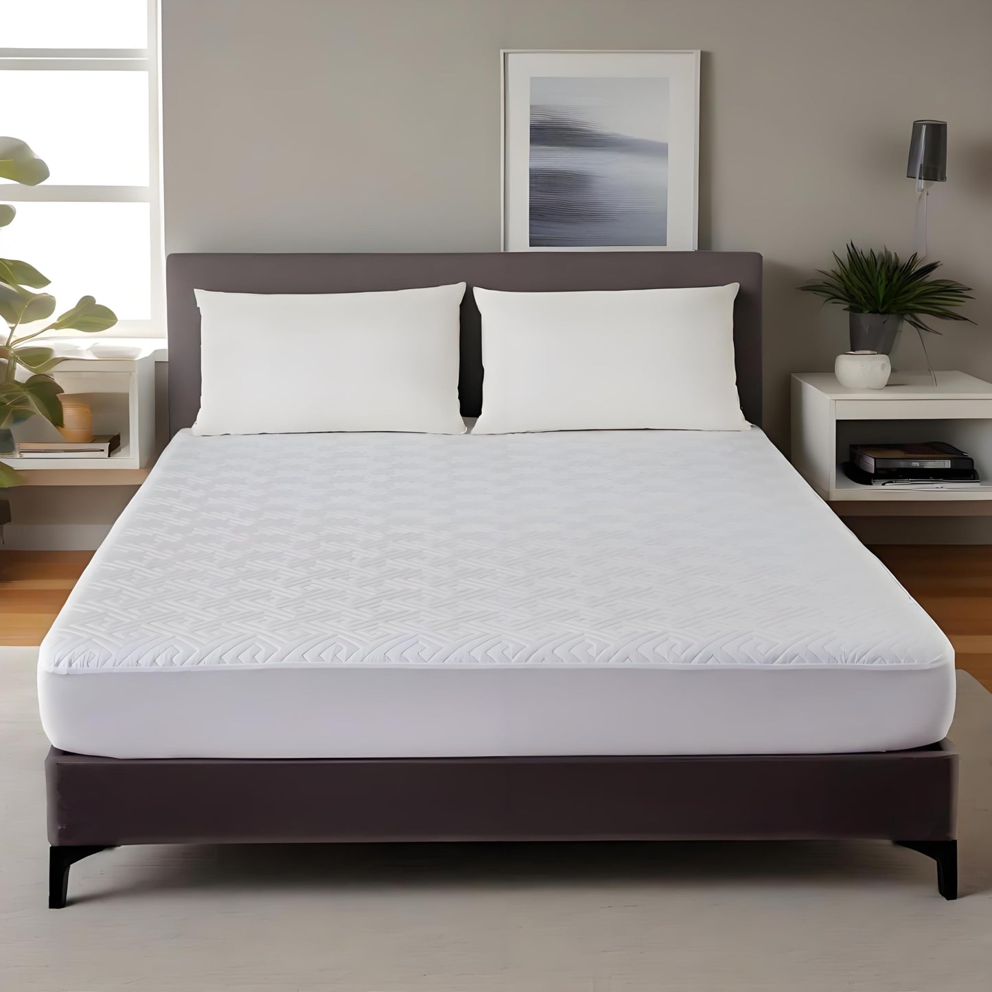 Waterproof Mattress Protector Full Size,Quilted Bed Mattress Cover 325GSM,6"-18''Deep Pocket Fitted Sheet,Ultra-Soft Breathable Noiseless Mattress Pad Cover,Machine Washable Full Mattress Protector