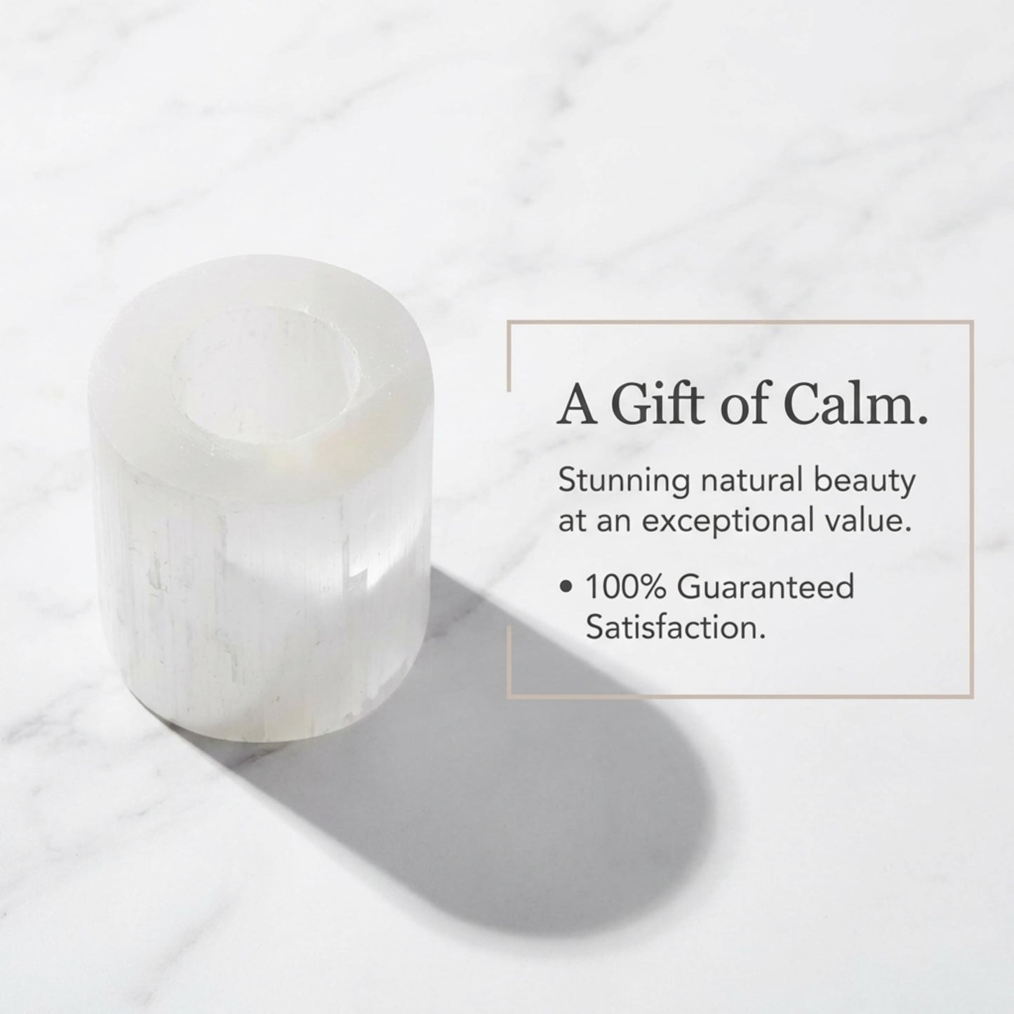 The Chrysalis Stone | Selenite Candle Holder | 1 Pc
