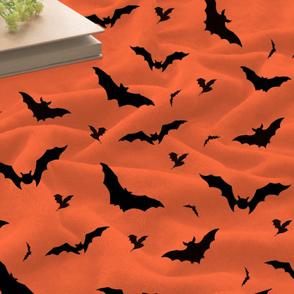 Halloween Blanket Black Bats Lightweight Throw Blanket for Women Men Soft Cozy Fleece Couch Living Room Bed Blanket for Kids Girls Boys 40x50 inches