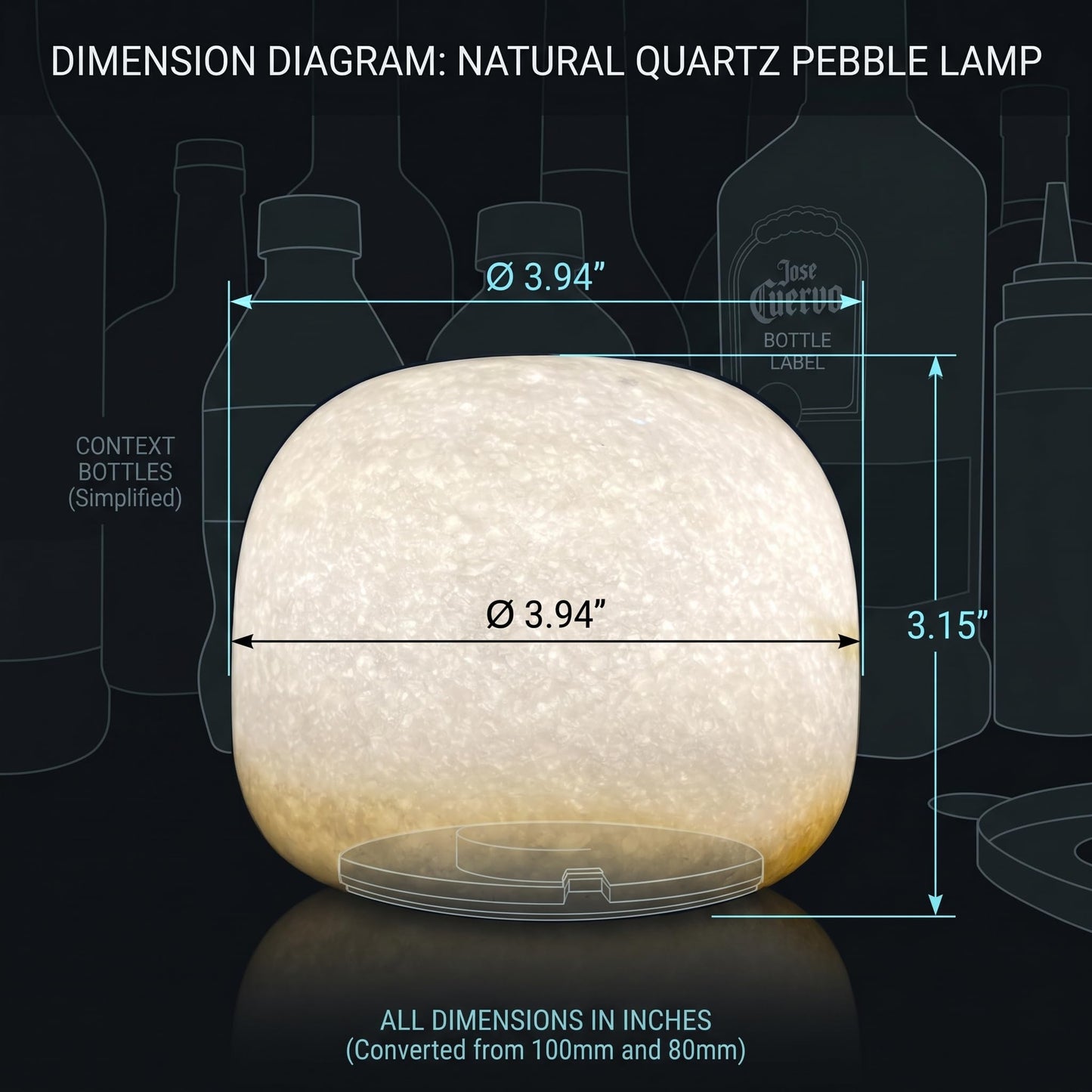 Lierlava Natural Marble Lamp, Cordless Rechargeable Marble Tap Light, 3-Way Dimmable Ambient Stone Glow Lamp, Portable Zen Decor Gift for Bedroom Desk Shelf (White Quartz Stone)