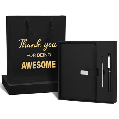 Sayglossy Thank You Gifts for Women Men, Employee Appreciation Gift for Coworkers, Thank You for Being Awesome Notebook and Pen Gift Box for Office, Coworker, Employee, Teacher, Nurse