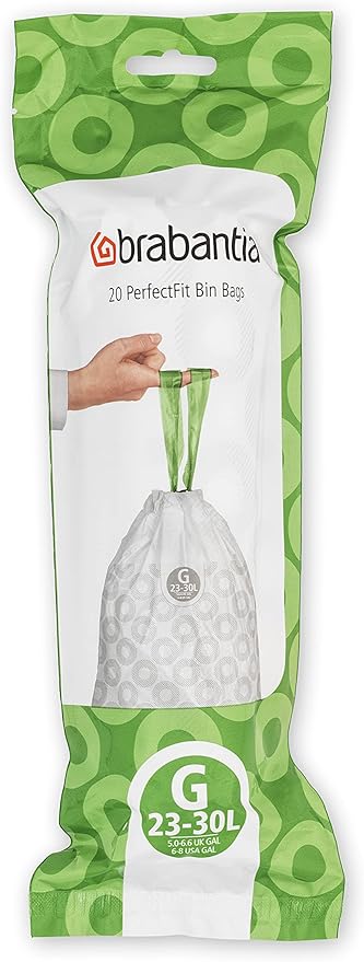 Brabantia PerfectFit Trash Bags Thick Plastic Trash Can Liners