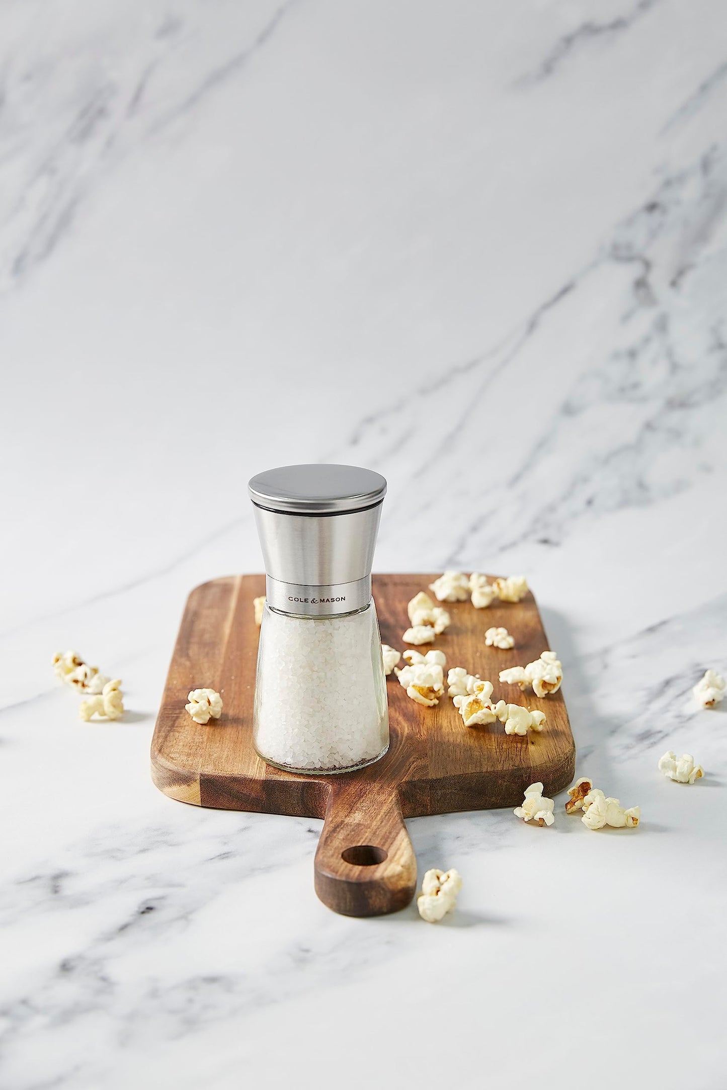 Cole & Mason Sunderland 5.5" Salt Mill Set for Sea Salt - Aesthetic Salt Mills - Kitchen & Home Essentials - Refillable Salt Mill Grinder - Acrylic Spice Mills